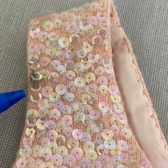 Vintage pink beaded wool top‎ Pink size M - Picture 6 of 11